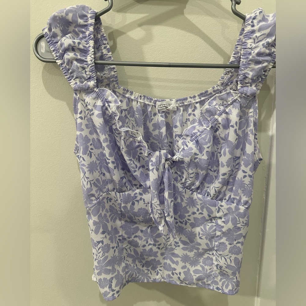 Purple Floral Blouse